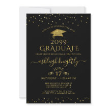 Formando Elegante Dourado Glitter Confetti Boné Pr