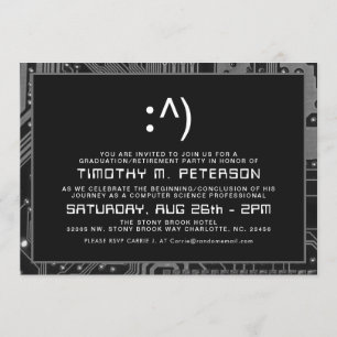 Convites Formando Engraçado Mínimo de Ciência da Computação