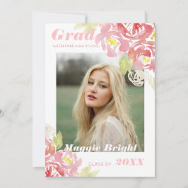 Convites Formando Floral Moderno com Aquarela