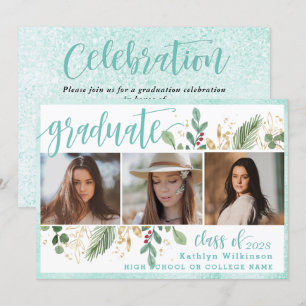 Convites Formando Fotográfico Eucalyptus Greenery 3, Scrip