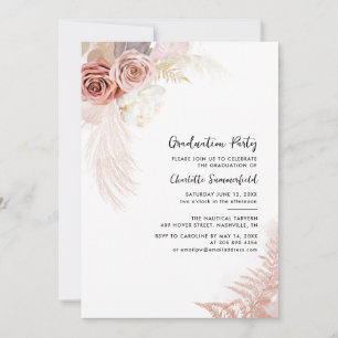 Convites Formando Graduação 2025 Festa Pampas Grass