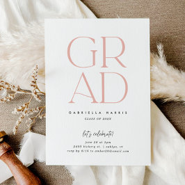 Convites Formando | Graduação Cor-de-rosa + Branco