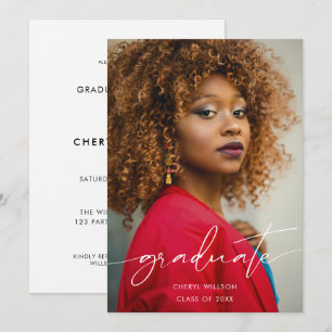 Convites Formando Graduação de Sobreposição de Fotos de Scr