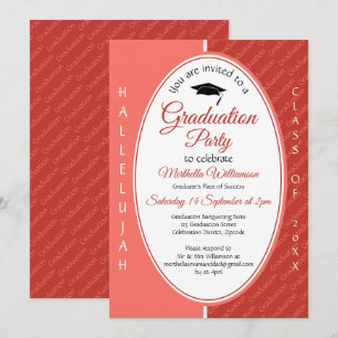 Convites Formando HALLELUJAH - Graduação Personalizada de C