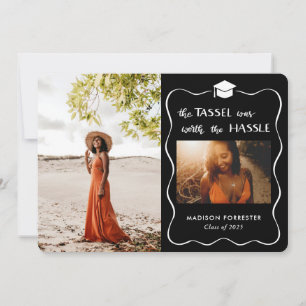 Convites Formando Hat Script Tassel valeu a pena