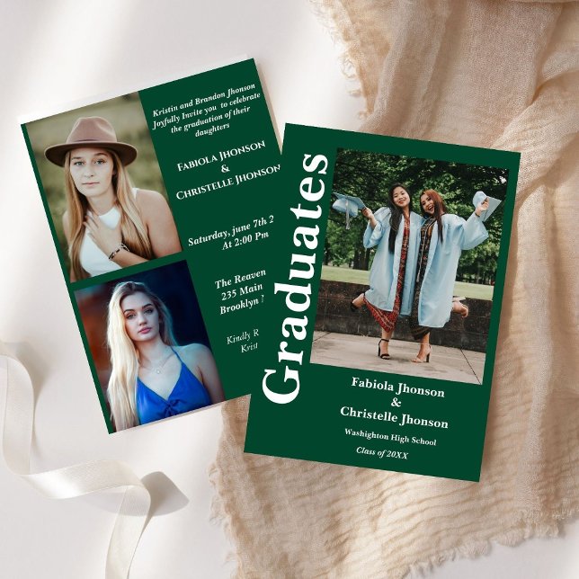 Convites Formando  marinho Azul Dupla graduação (Criador carregado)