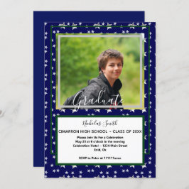 CONVITES FORMANDO MASCULINO MODERNO ESTARIA AZUL | FESTA DE