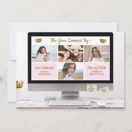 Convites Formando Moderno Colagem de Fotos Festa de formatu