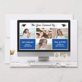 Convites Formando Moderno Colagem de Fotos Festa de formatu