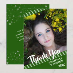 Convites Formando Obrigado Manuscrito Escoteiro Verde