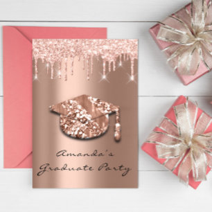Convites Formando Party Drivers Rosa Boné Dourado 3D Glam