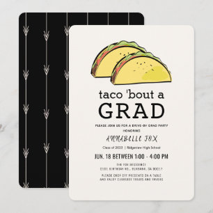 Convites FORMANDO Taco sobre Festa de formatura a preto