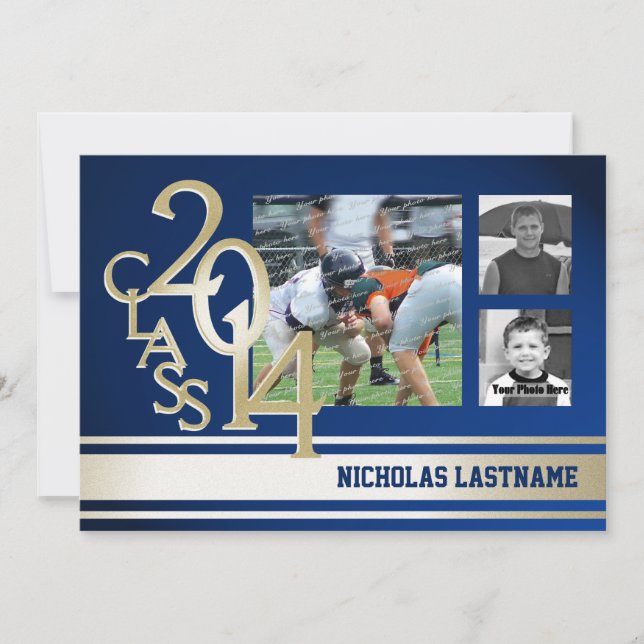 Convites Formando Tripla Dourada Varsity 2014 (Frente)