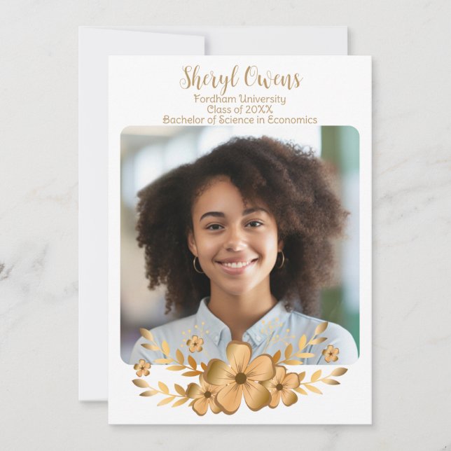 Convites Formandos do Segundo grau ouro (Frente)