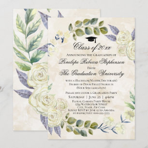 Convites Formandos Floral Watercolor Wreath