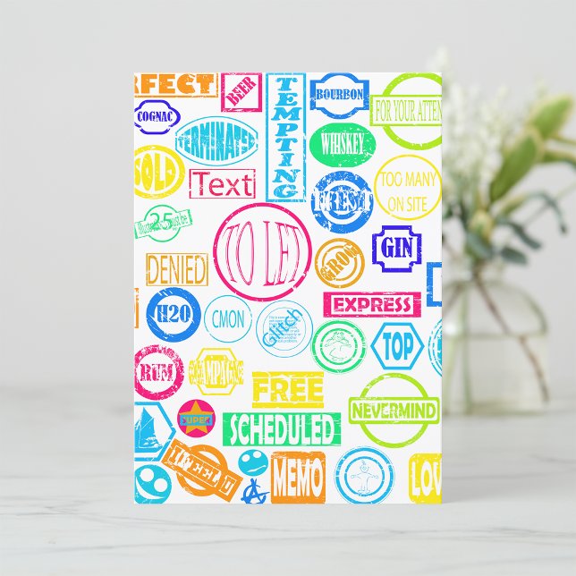 Convites Formas de Coleta de Carimbos Grunge (Criador carregado)