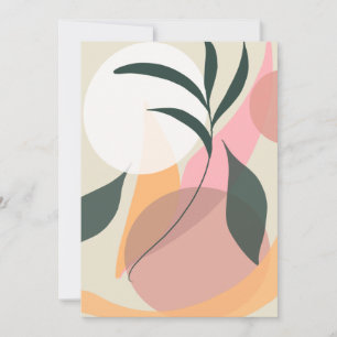 Convites Formas de Ilustração Abstrata de Plantas Vegetação