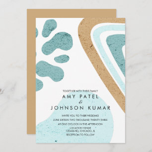 Convites Formas modernas de tons sujos forma casamentos cla