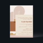 Convites Formas Modernas e Linha Terracotta Bar Mitzvah<br><div class="desc">Formas e Linhas Contemporâneas em Terracotta Bat e Bar Mitzvah Convite</div>