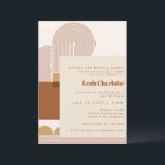 Convites Formas Modernas e Linha Terracotta Bar Mitzvah<br><div class="desc">Formas e Linhas Contemporâneas em Terracotta Bat e Bar Mitzvah Convite</div>