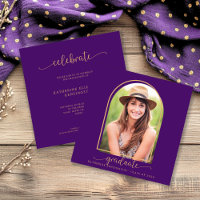 Formatação de Fotos Dourada Mínima Roxo Boho Arch
