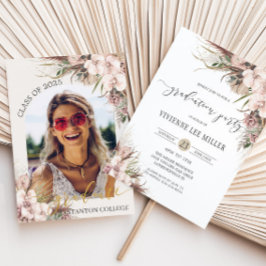 Convites Formatação Floral da Orquídea Orquídea Pampas Boho