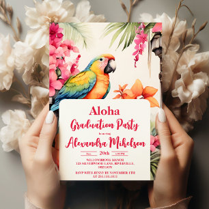 Convites Formatação Floral Tropical Rosa Hibiscus