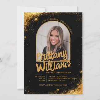 Convites Formatação Personalizada de Foto de Aniversário co