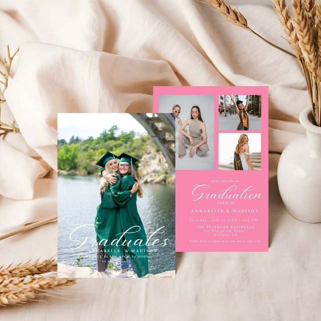 Convites Formatação Rosa Fotográfica Simples e Moderna (Criador carregado)