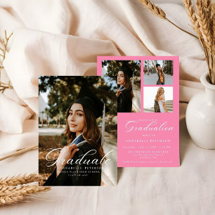 Convites Formatação Rosa Fotográfica Simples e Moderna