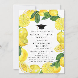 Convites Formatação Rustic Watercolor Lemon Wreath