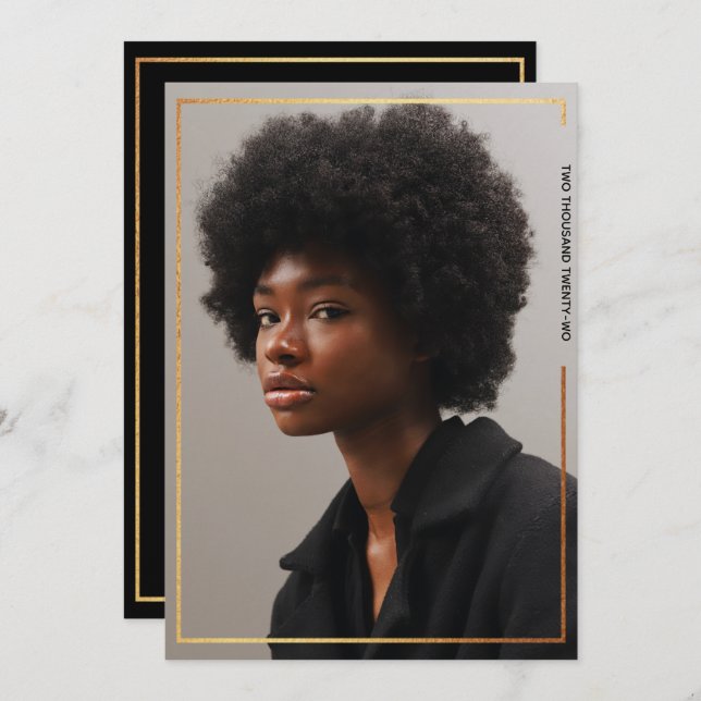 Convites Formatação Simples e Dourada de Limites (Frente/Verso)