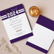 Formatura 2026 Roxo Branco Minimalista Festa de Gr