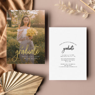 Convites Formatura 2026 Script Foto Grad Moderno