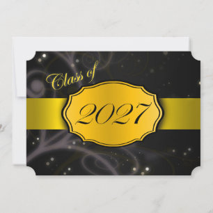 Convites Formatura Amarela e Preta 2027