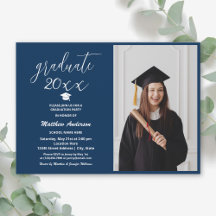 Formatura Azul Marinho Moderno 2026 Foto de Gradua