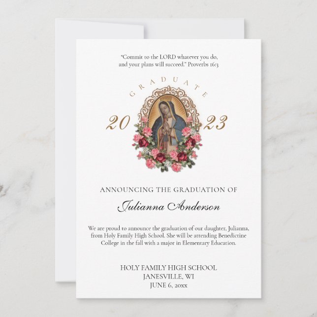 Convites Formatura Católica de Guadalupe (Frente)