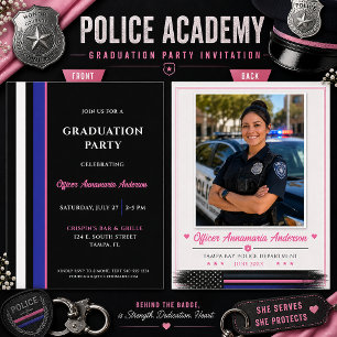 Convites Formatura da Academia de Polícia Feminina Thin Blu
