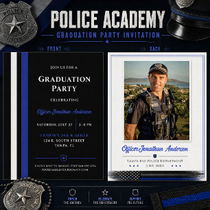 Convites Formatura da Academia de Polícia Thin Blue Line