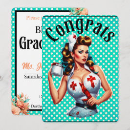 Convites Formatura da Enfermeira Pinup Abencoada