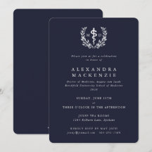 Formatura Dark Navy MD Asclépio + Coroa de Louros