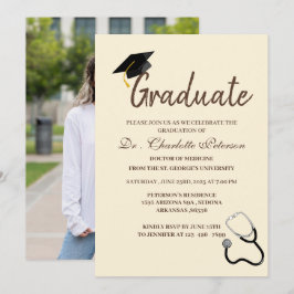 Convites Formatura de Doutor com Foto Personalizada Única