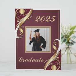 Convites Formatura Dourado Bege Graduação