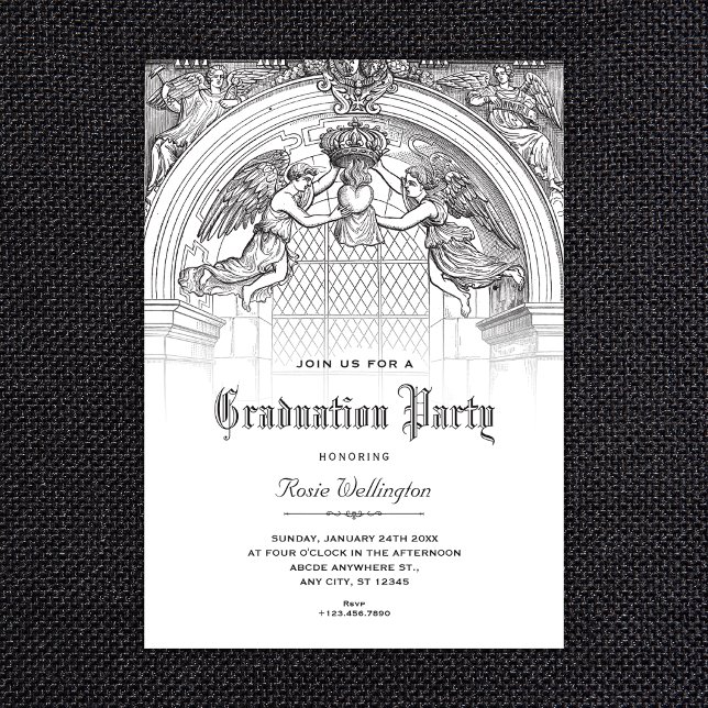 Convites formatura em arco barroco vintage (Criador carregado)