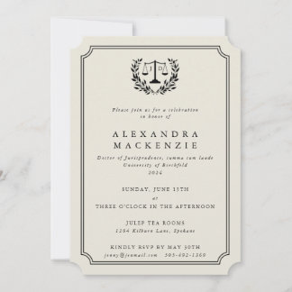 Convites Formatura em Direito Elegante JD