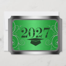 Formatura em Moldura Verde e Prata
