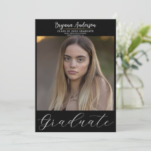 Convites Formatura Foto Moderno Graduando Tendência