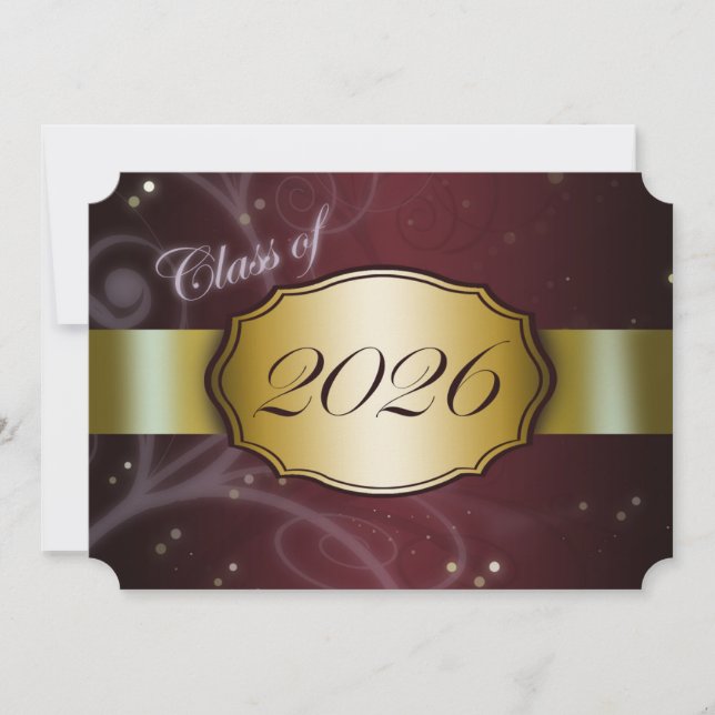 Convites Formatura Marrom e Dourado 2026 (Frente)