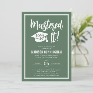 Convites Formatura Mestrado Modern Masterizado 