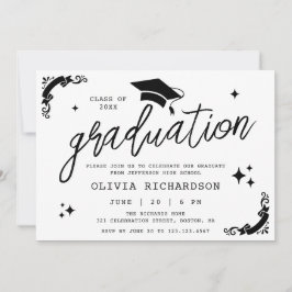 Convites Formatura Personalizada Elegante Roteiro Estrelas 